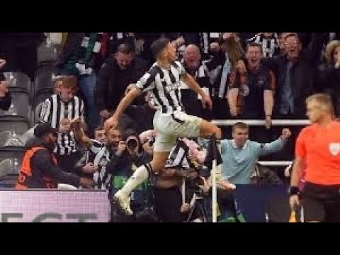 Newcastle fans when Fabian Schar scored to make it 4-1 bs PSG in the champions league ⚫️⚪️