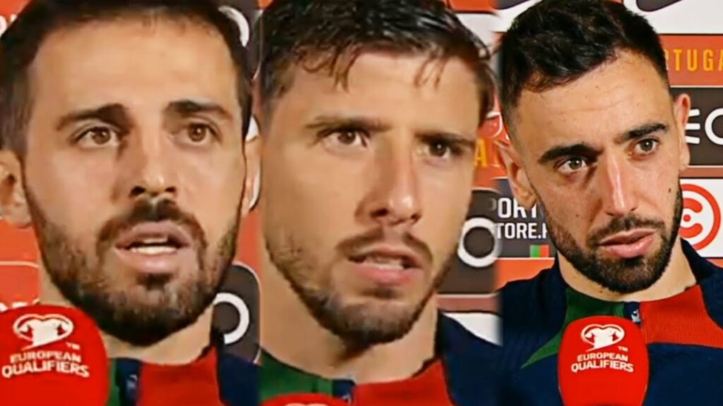 Bruno Fernandes, Bernardo Silva e Rúben Dias reagem à qualificação de Portugal para o Euro 2024