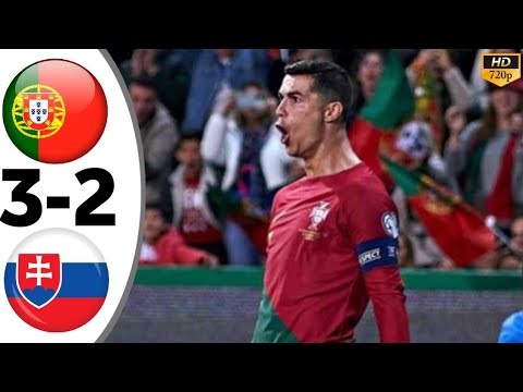 Hasil kualifikasi euro 2024 | portugal vs slovakia 3-2 Ronaldo Hattrick Highlights & All Goals 2023