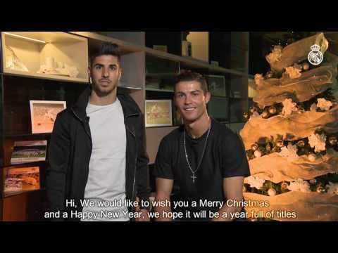 Merry Christmas from Cristiano Ronaldo and Asensio!