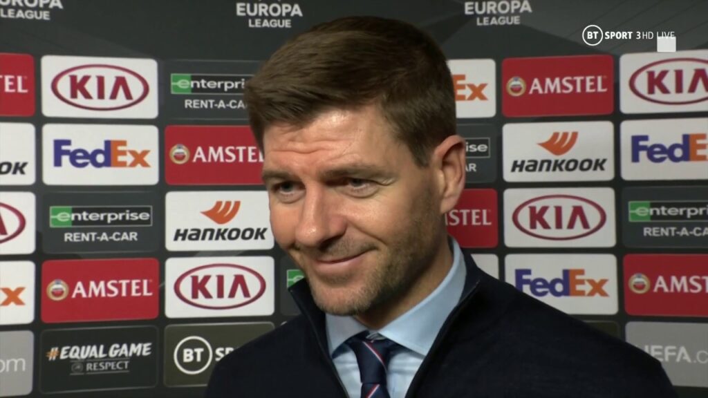 Steven Gerrard gives his thoughts after a big Rangers win against Porto