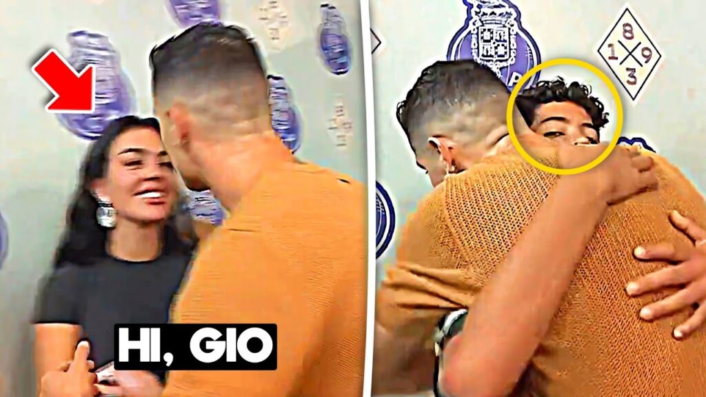 Cristiano Jr & Georgina Surprised Cristiano Ronaldo During his Interview 🤭❤️