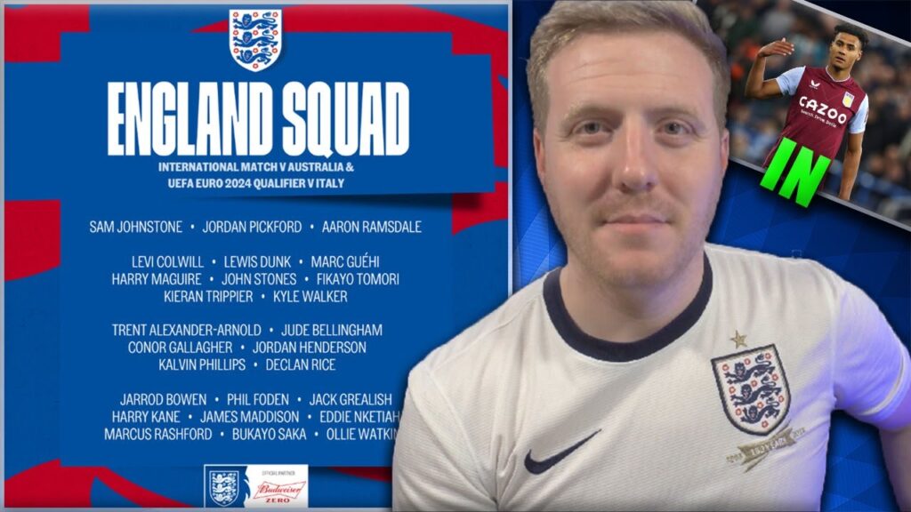 ENGLAND SQUAD REACTION VIDEO AUSTRALIA & ITALY EURO 2024 QUALIFICATION l OLLIE WATKINS IN!