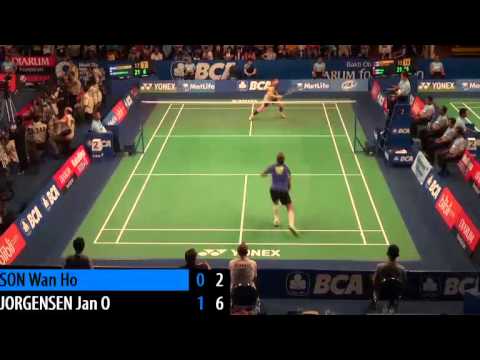 QF - MS - Jan O JORGENSEN vs SON Wan Ho - 2014 Badminton Indonesia Open
