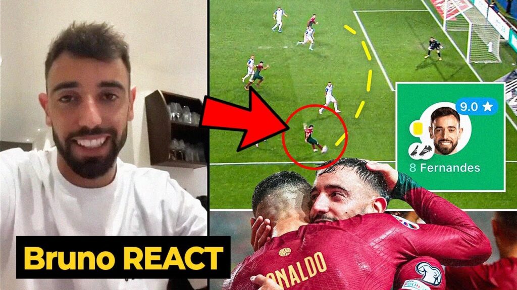 Bruno Fernandes reaction after made WORLD CLASS ASSIST to Ronaldo | Manchester United News