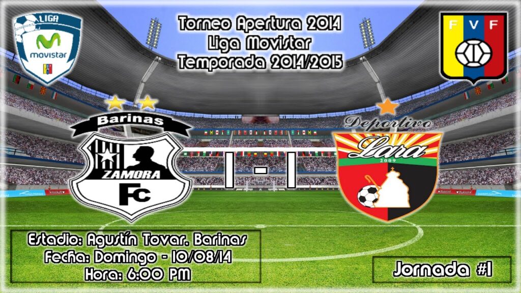 Jornada N°1 - Zamora FC 1-1 Deportivo Lara - Torneo Apertura 2014