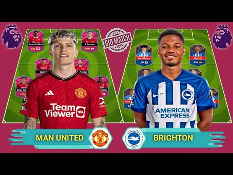 A.Garnacho vs Ansu Fati ~ Manchester united 4-3-3 vs Brighton 4-2-3-1 ~ Head To Head Best Lineup