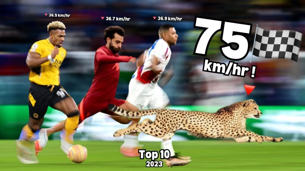 🔥Top 10 Fastest Football Players of 2023 | You can't believe who is first!🤯 #football #soccer