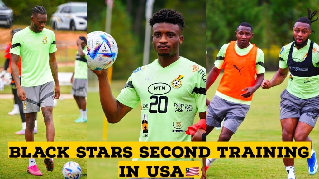 Black Stars🇬🇭 Second Training In USA🇱🇷, Watch Videos🔥, Kudus & Jerome Opoku Trains, Camp News