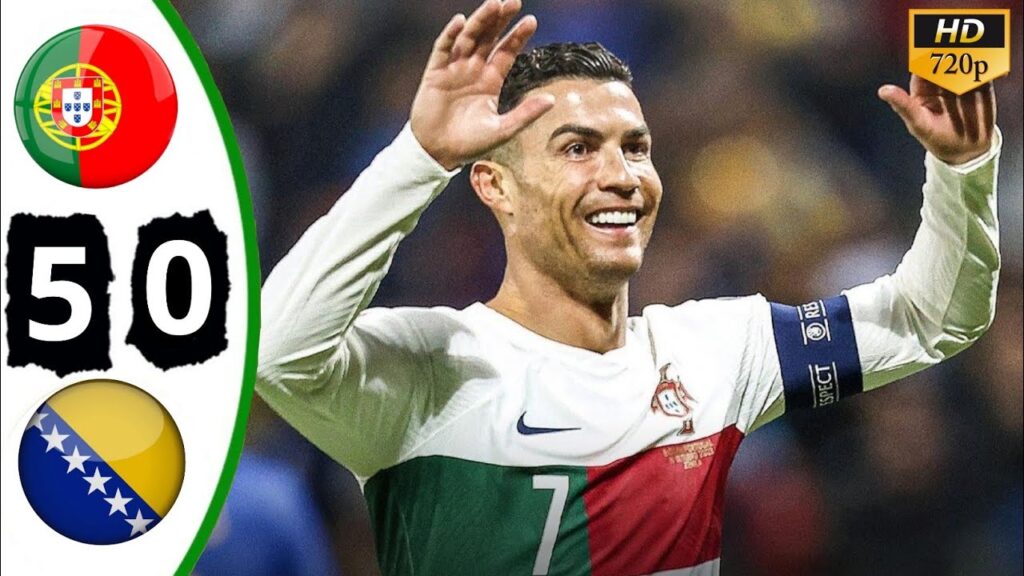 Ronaldo Brace 🔥  Portugal vs Bosnia Herzegovina 5-0 Highlights & All Goals 2023