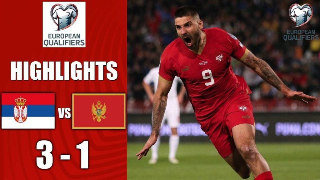 Serbia vs Montenegro 3-1 Highlights | UEFA Euro 2024 Qualifiers