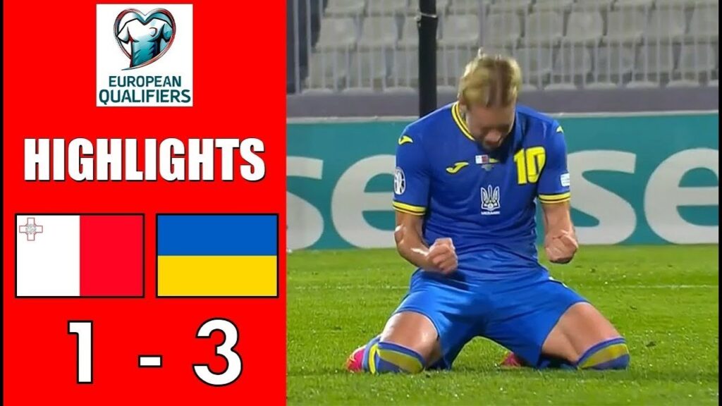Malta vs Ukraine 1-3 All Goals And Highlights | UEFA Euro 2024 Qualifiers