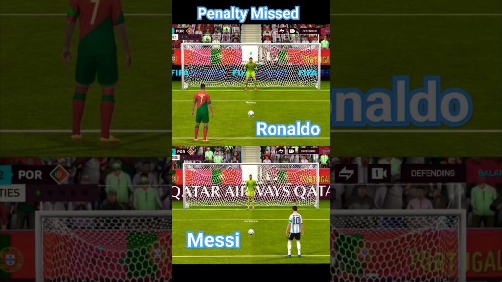 Ronaldo🇵🇹vs🇦🇷 Messi Penalty Missed 🔥 Messi vs Rui Patrício, Ronaldo vs Martinez #football #penalty