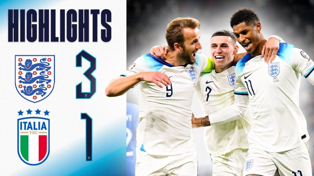England 3-1 Italy | Kane & Rashford Send England Euro 2024 Bound! | Highlights