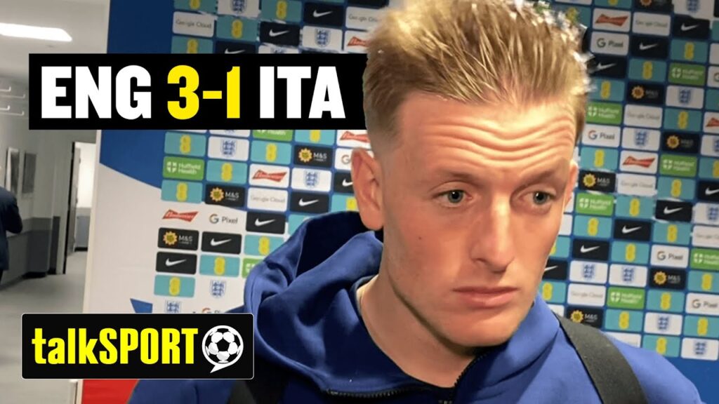 Jordan Pickford Reacts to England Qualifying for Euro 2024 with 3-1 Victory Over Italy! 🔥⚽