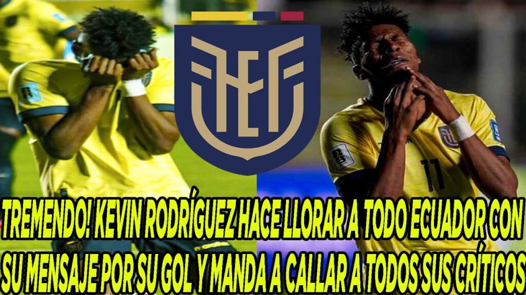 KEVIN RODRÍGUEZ HACE LLORAR A TODO ECUADOR CON SU MENSAJE Y MANDA A CALLAR A TODOS SUS CRÍTICOS