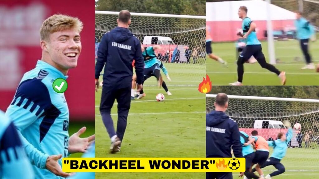 BREAKING✅Rasmus Hojlund wows coaches as outrageous Denmark training clip goes viral