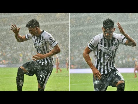 Festejo del primer gol de Jesús Gallardo con Rayados