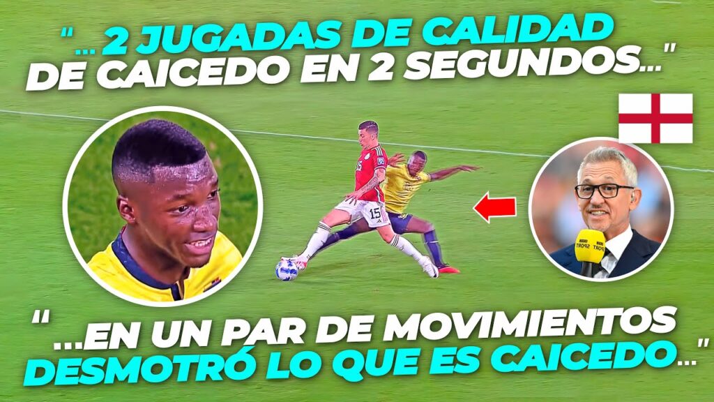 en INGLATERRA DESTACAN ESTA JUGADA de MOISÉS CAICEDO ante Colombia!!