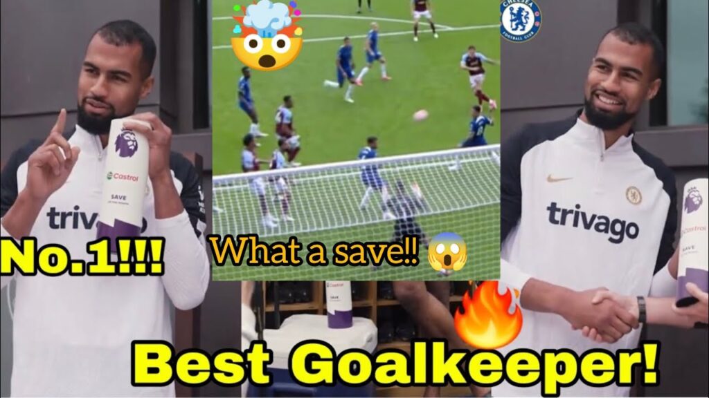 Wow 🤯 Robert Sanchez wins Premier league Award for this save vs Aston villa👍Castro Save of the month