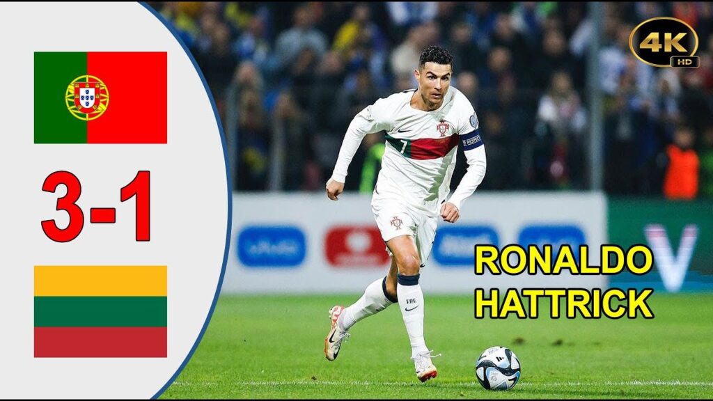 Portugal vs Lithuania | Highlights & All Goals HD | Qualifiers EURO 2024 | Ronaldo Hattrick again!