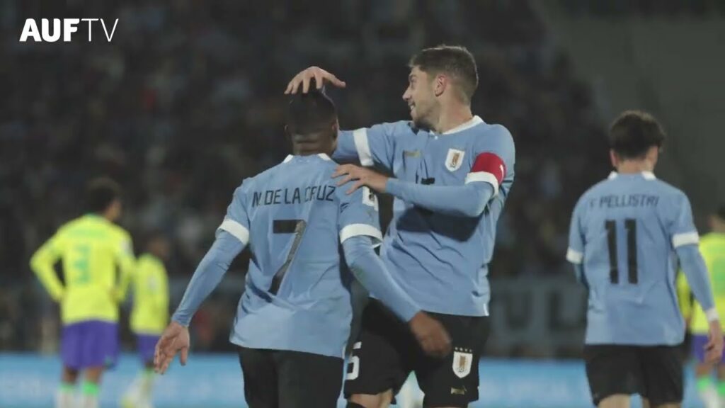Nicolás De La Cruz marcó el 2-0 de Uruguay ante Brasil