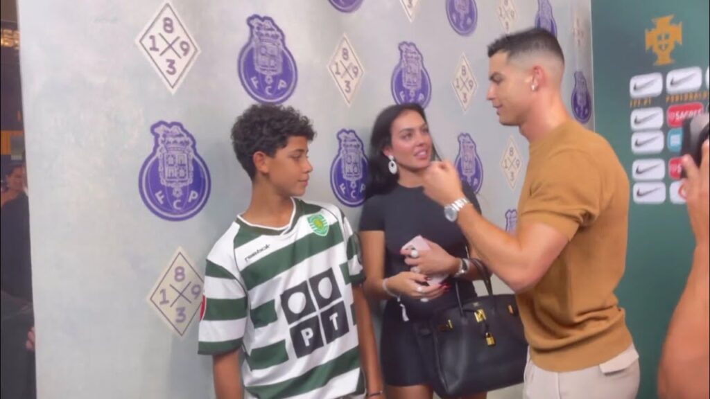 Cristiano Ronaldo jr,Georgina reaction to Cristiano Ronaldo after match interview!!😍🤣🇵🇹