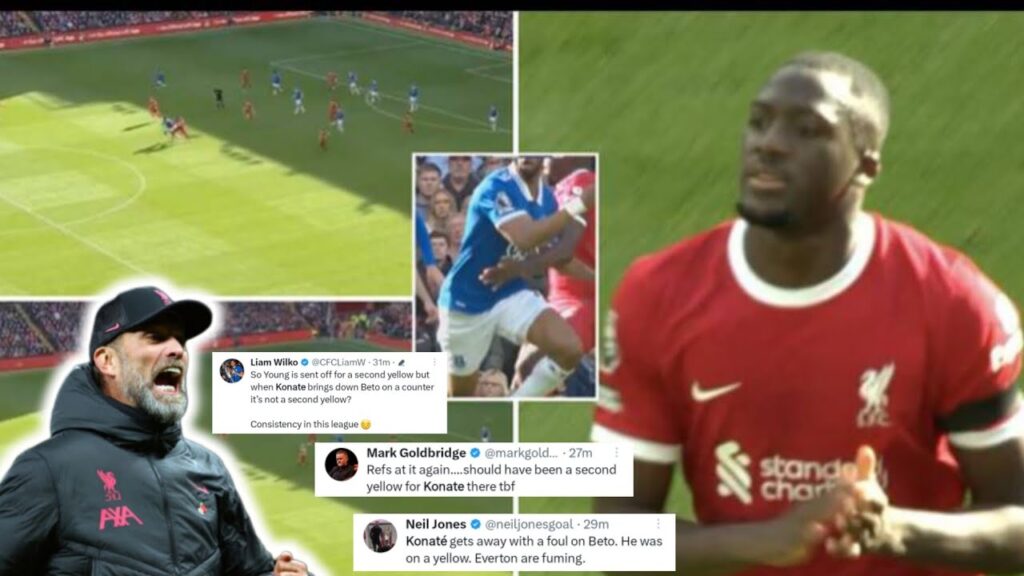 🔥Fans Angry reaction to Liverpool defender Ibrahima Konate escaped a second yellow card