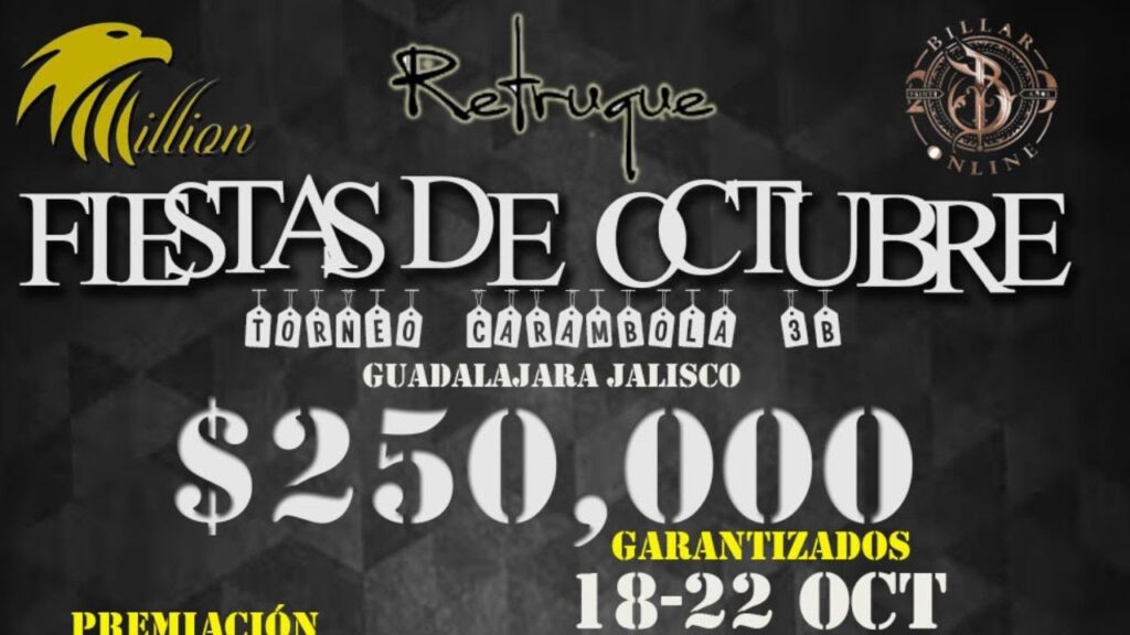 Mauricio Aguilar Col VS Diego Rodríguez Mex  30 Pts.. Torneo Internacional Torneo Million