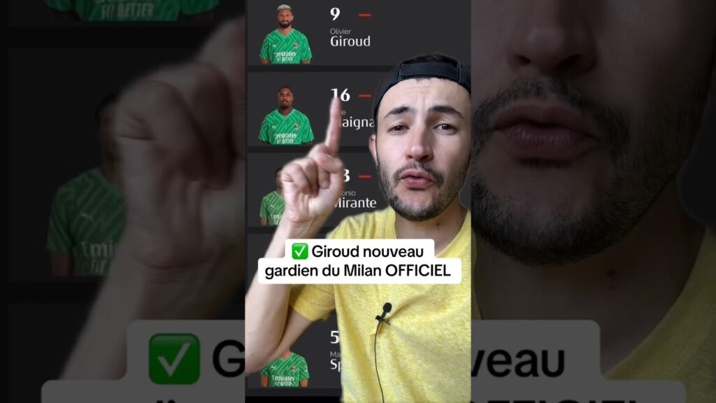 🧤 Giroud nommé gardien de but du Milan AC !