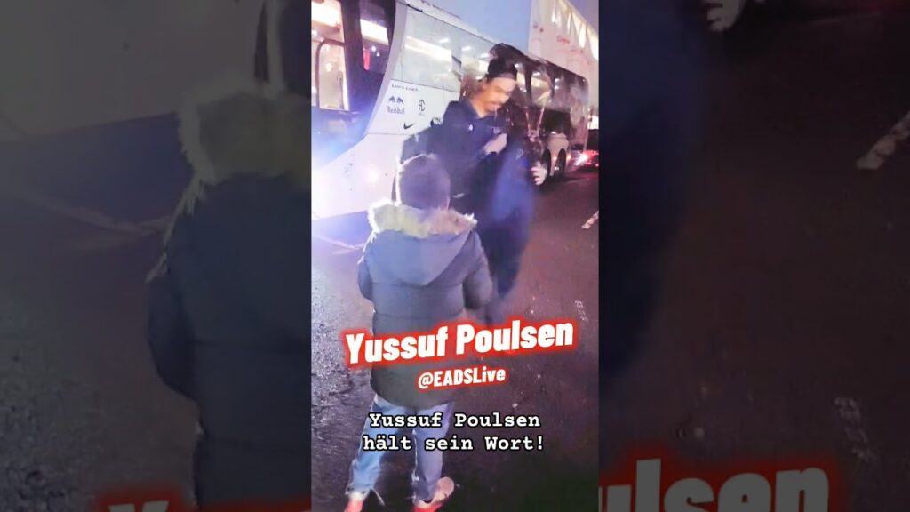 Yussuf Poulsen schenkt mir sein Trikot nach dem Spiel gegen Darmstadt.