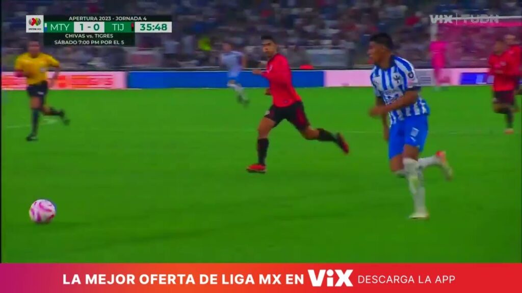 Gol de Jesús Gallardo | Rayados 2-0 Xolos | Liga BBVA MX | Apertura 2023 -  Jornada 4