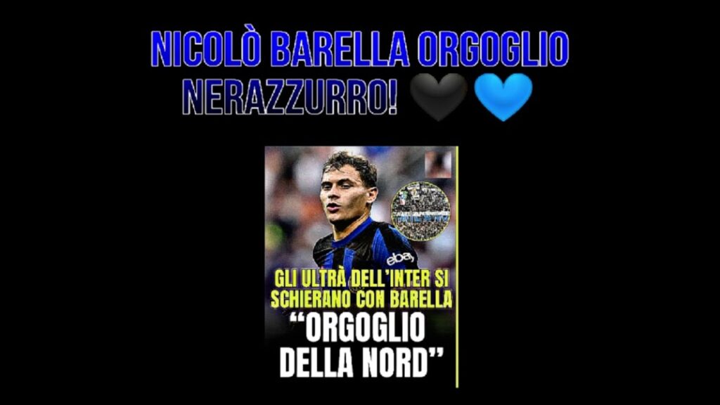 Inter-Salisburgo, Nicolò Barella spinto da Benjamin Pavard sotto la Curva Nord ⚫️🔵