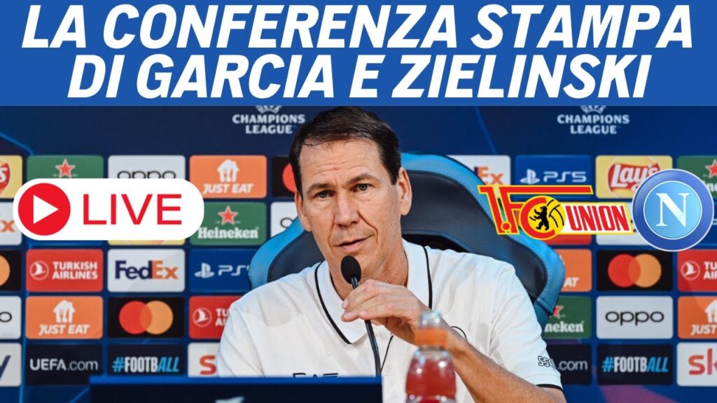 UNION BERLINO-NAPOLI, LA CONFERENZA STAMPA DI RUDI GARCIA E PIOTR ZIELINSKI UNION BERLINO-NAPOLI, LA CONFERENZA STAMPA DI RUDI GARCIA E PIOTR ZIELINSKI