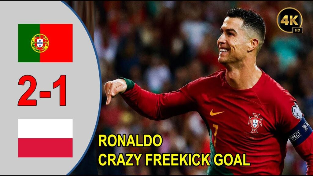 Portugal vs Poland | Highlights & All Goals HD | Qualifiers EURO 2024 | Ronaldo Freekick Rocket Goal