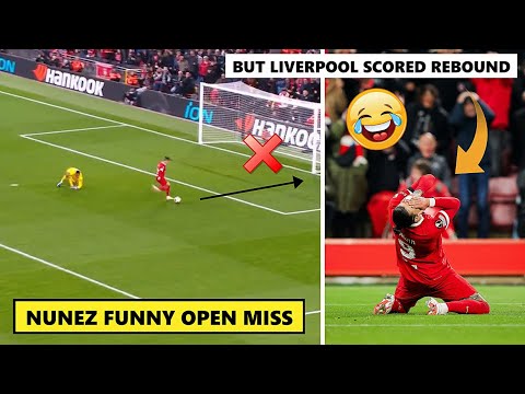 🤣Darwin Núñez Reaction When Liverpool Scored Rebound After His Open Goal Miss vs Toulouse!
