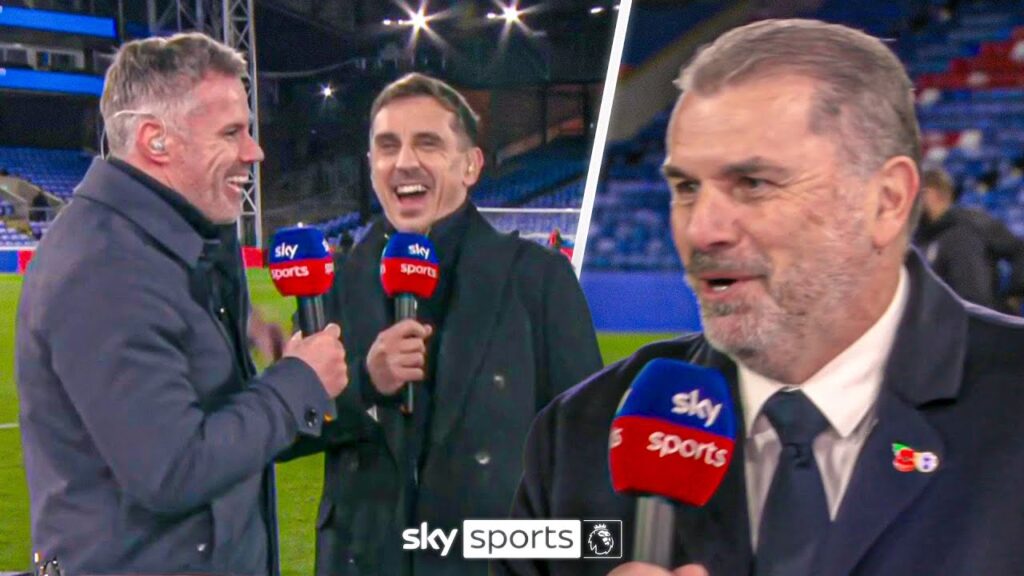 Ange Postecoglou's HILARIOUS response to Carragher's joke about copying Pep!