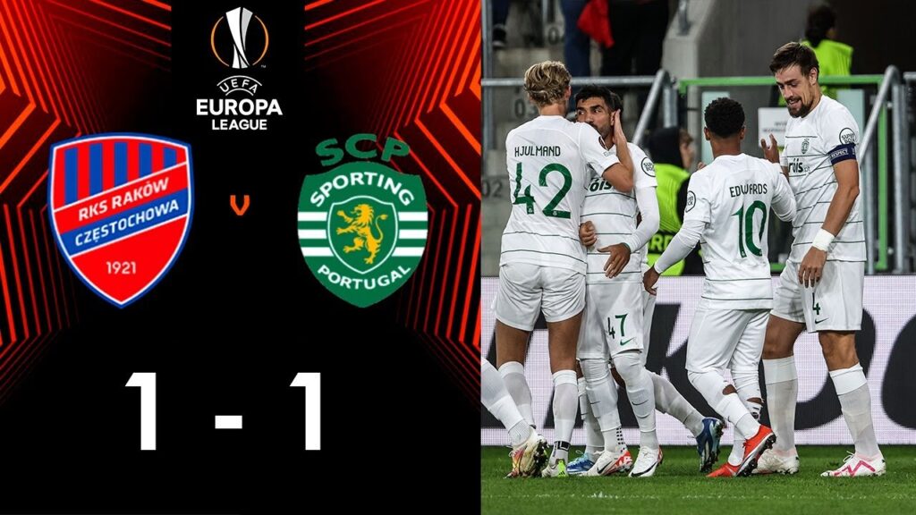 Sebastián Coates Goal | Raków Częstochowa vs Sporting 1-1 Highlights | UEFA Europa League 2023/24