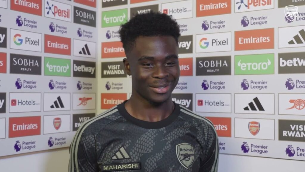 Bukayo Saka on captaining the team, Nketiah's hat-trick & Tomiyasu | Arsenal 5-0 Sheffield United