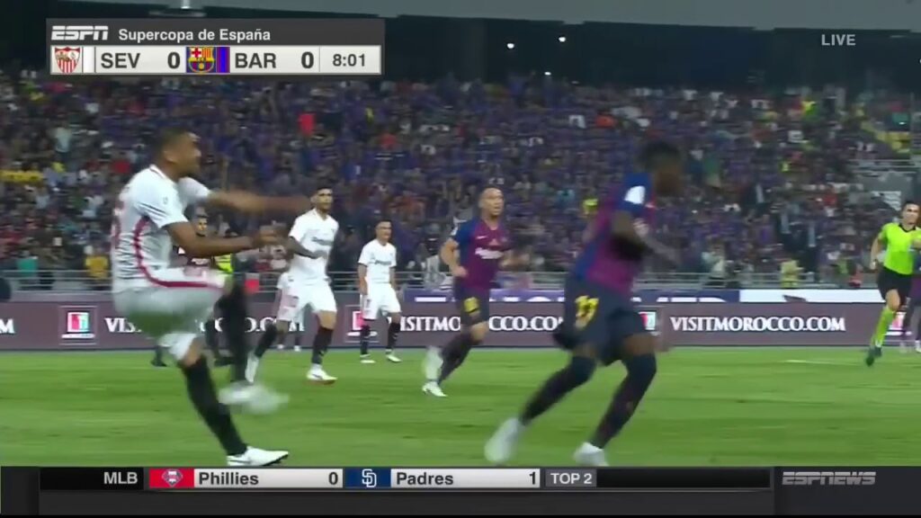 Pablo Sarabia Goal - Sevilla vs Barcelona 1-0  | Spain Super Cup 12/08/2018