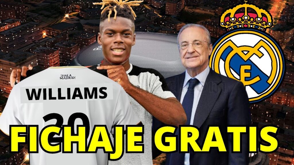BOMBAZO / NICO WILLIAMS LLEGA GRATIS AL MADRID / FLORENTINO CIERRA SU FICHAJE / NOTICIAS DEL MADRID