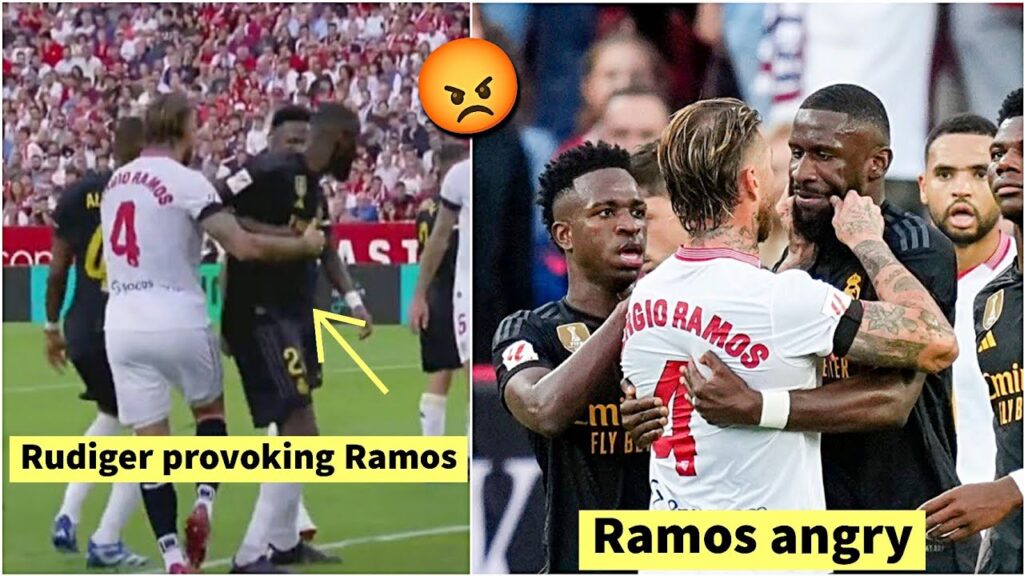 😡Sergio Ramos & Rudiger fight | Real Madrid vs Sevilla