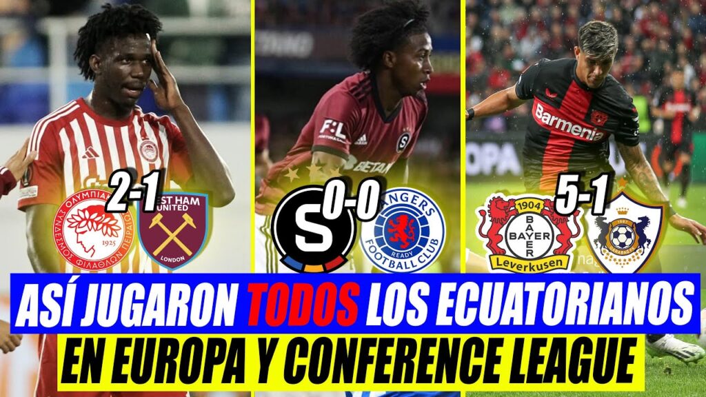 ✅HINCAPIE TITULAR, ❌PRECIADO LESIONADO | 🇪🇨 ASÍ JUGARON los ECUATORIANOS en EUROPA y CONFERENCE