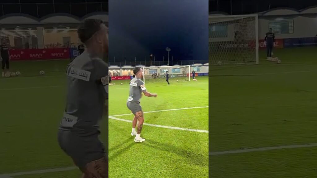 هدف محمد البريك في تدريبات اليوم