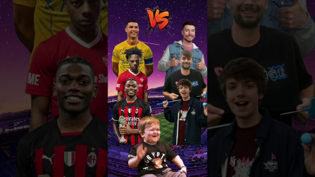 ISHOWSPEED TEAM VS MRBEAST TEAM 🔥🥵 (Ronaldo, Rafael Leao, Speed ) (Mrbeast, Chandler, Karl )#shorts