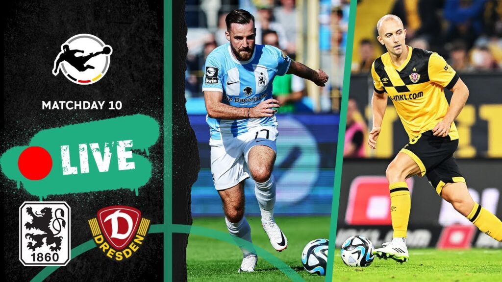 LIVE 🔴 1860 München vs. Dynamo Dresden | 3rd Division 2023/24