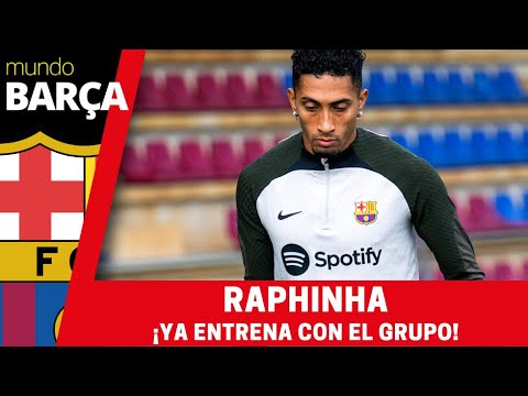 ¡RAPHINHA vuelve al entrenamiento del BARÇA antes del CLÁSICO!