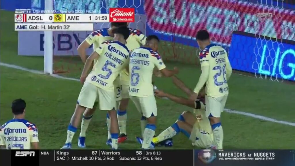 Gol de Henry Martín | San Luis 0-1 América | Liga BBVA MX | Apertura 2023 -  Jornada 15