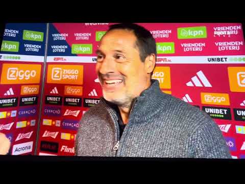 John van’t Schip over zijn emotionele speech in de kleedkamer | Ajax 2-0 Volendam interview