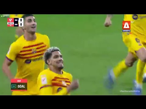 Gol de Ronald Araujo Hoy! Real Sociedad vs Barcelona 0-1 Goals Highlights 2023/2024